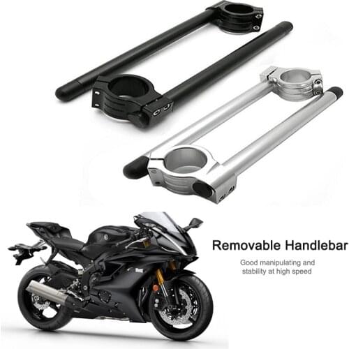 Cafe Racer Motorcycle Handlebar Racing Adjustable CNC Clip On Motor Fork Handle Bar 31 32 33 35 36 37 39 41 43 46MM Chrome Black