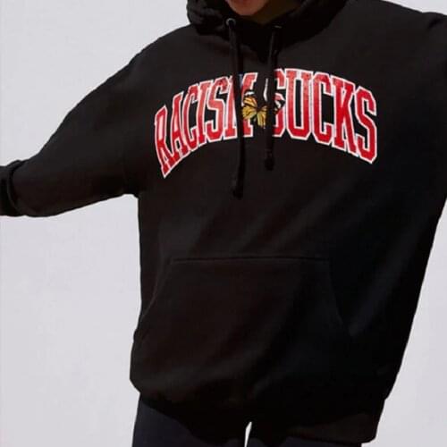 Black Vintage Pullover Letter Printing Sweatshirt Women Hoodies Pocket Long Sleeve Loose Streetwear Boyfriend Plus Size Autumn