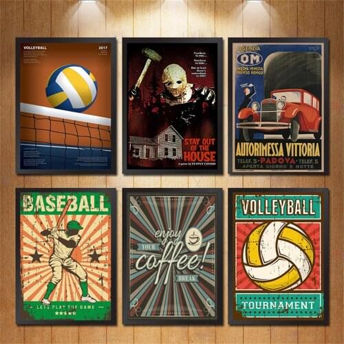 Home Decoration Nordic Retro Industrial Style Canvas Poster Wall Painting Wall Sticker Cafe Bar Creative Art Decoration Mural