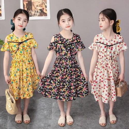 Childrens Dress for Girls Spring Summer Party Dress Bow Jeans Leopard Printing Splicing Clothes Sleeveless Casual Baby Costume