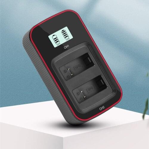 Double Channel Battery charger LCD display Charger for Go Pro HERO 9 Black with Type C/USB Charging Cable Battery Charger for Go