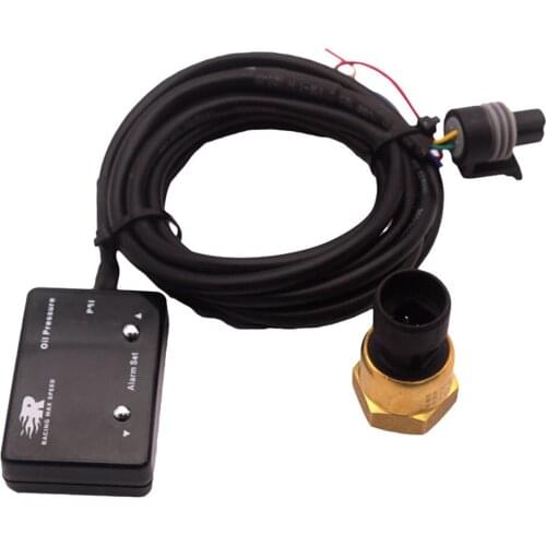 2x1.3x0.5in Red LED Electronic Oil Pressure 0~120PSI Gauge Meter Sensor 12v