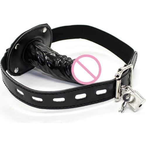 Adult Games Leather Oral Sex Training Dildo Fetish Mouth Gag Restraints Bdsm Mouth Ball Gag for Couples Sex toys