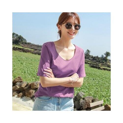 T Shirt Women Clothes 2020 Fashion Tee Top Fashion Cotton Ladies Tee Shirt Lvory