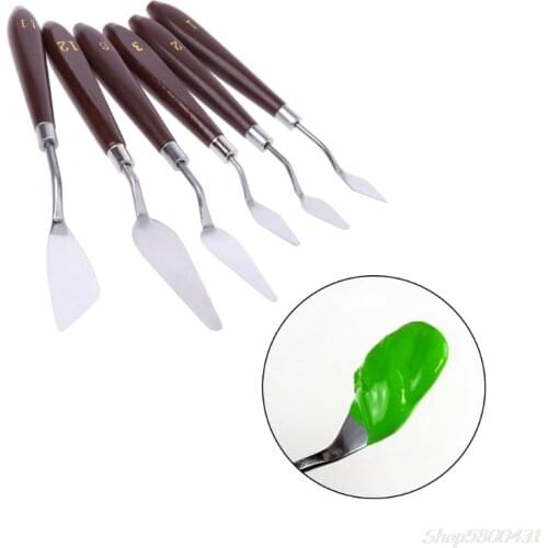 Artist Stainless Steel Palette Knife Spatula Scraper for Mixing Oil Painting O16 20 Dropshipping