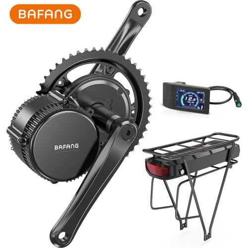 Bafang BBS02B 36V 500W Mid Drive Motor Electric Bicycle Conversion Kit Large Capacity 20Ah e Bike Rear Rack Battery with Luggage
