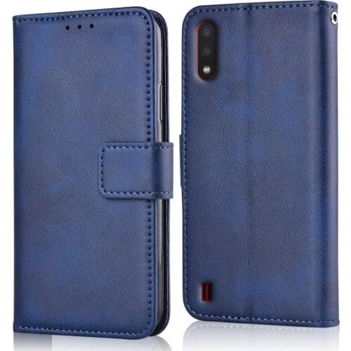 Leather Flip Case on For Samsung Galaxy A01 2019 A015 A015F SM-A015F 5.7'' Back Case for Samsung A01 Cover Back Case