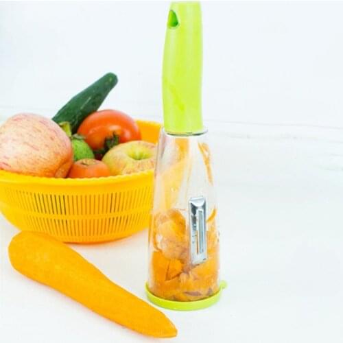 Kitchen Vegetable Peeler Versatile Julienne Peeler Fruit Peeler With Collect Cup Multifunctional Peeler Potato Peeling Knife