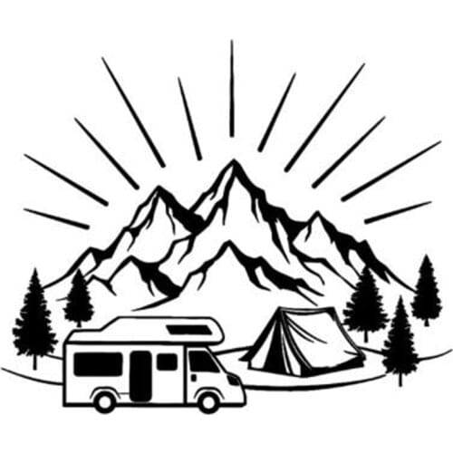 Hot Sell 4x4 Off Road Camping Tent Travel Mountains Car-Stickers Decals Styling Window Decoration Car Accessories KK16*16cm