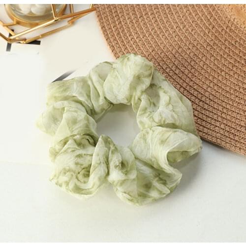 Sweet Girls Scrunchies Tie Dyed chifffon Hair Ties Girls Ponytail Holders Rubber Band Elastic Hairband Hair Accessories