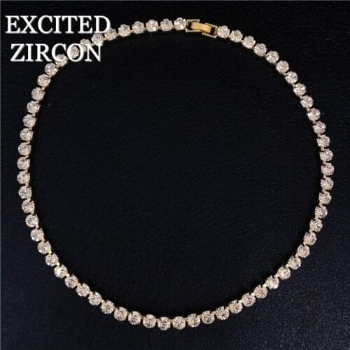 Fashion Bohemian Rhinestone Circle Star Moon Necklace Collar Exquisite Crystal Woman Clavicle Necklace Party Ball Accessories