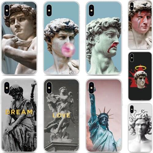 Soft Silicone Art David Statue Cover For Oukitel C23 C22 C21 C19 C18 K6000 C17 C16 C15 C13 Pro K9 U20 Plus Y4800 Phone Case