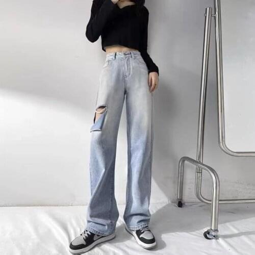 New Soft High Waist WomenS Trousers Denim Loose Streetwear Winter Girls Jeans Woman Pants Femme Pantalon Mujer Thin Velvet