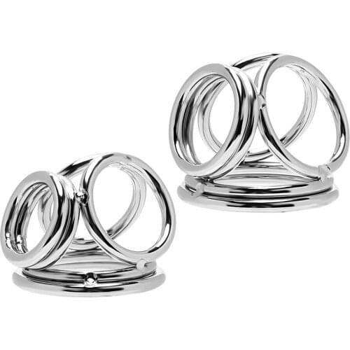 OLO Four Cock Cages Delay Ejaculation Cock Rings Male Chastity Device Sex Toys for Men Male Penis Rings Stainless Steel