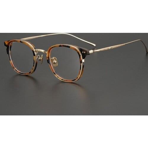 Brand Designer Acetate Titanium Glasses Frame Men Women Super Light Personalized Handmade Original Quality Eyeglasses Oculos