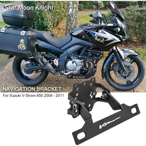 Motorcycle Navigation Mobile Phone GPS Plate Bracket For Suzuki V-Strom 650 2004 - 2011 2010 2009 Vstrom Stand Holder Handlebar
