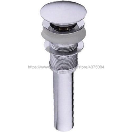 Polished Chrome Drains Basin Sink Finish Sink Vanity Pop Up Drain Without Overflow Bathroom Accessaraies Nsd009