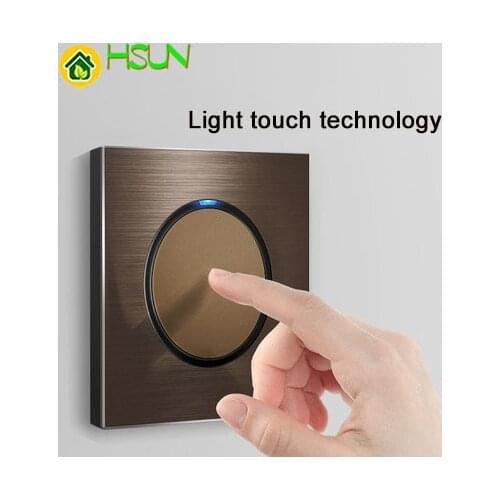 86 type 1 2 3 4 gang 1 2way Coffee aluminum alloy panel Switch socket Five hole Europe Industry Switch France Germany UK socket