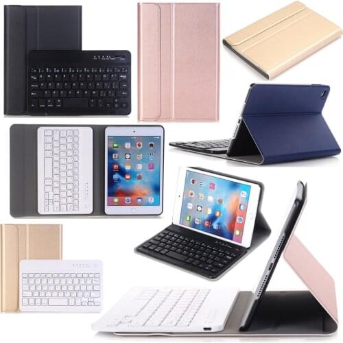 Russian/Hebrew/Spanish Detachable Wireless Bluetooth Keyboard Stand Leather Smart Cover Case For Apple iPad Mini 5 4 Mini5 Mini4