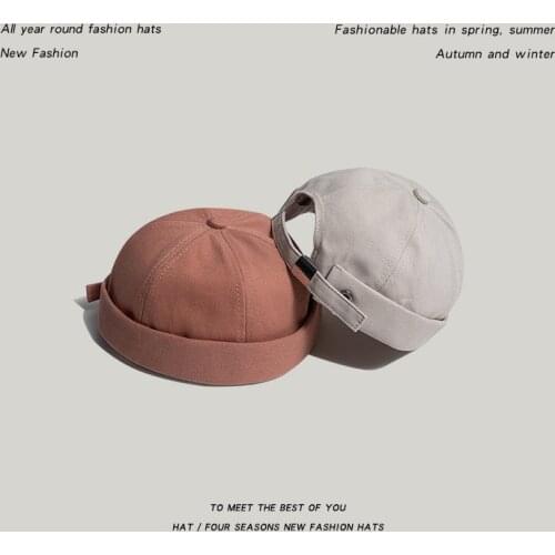 Fashion Spring Autumn Korean Style Adjustable Womans Mans Caps Hats Solid Color Simple Melon Skin Caps Unisex Outdoor Caps
