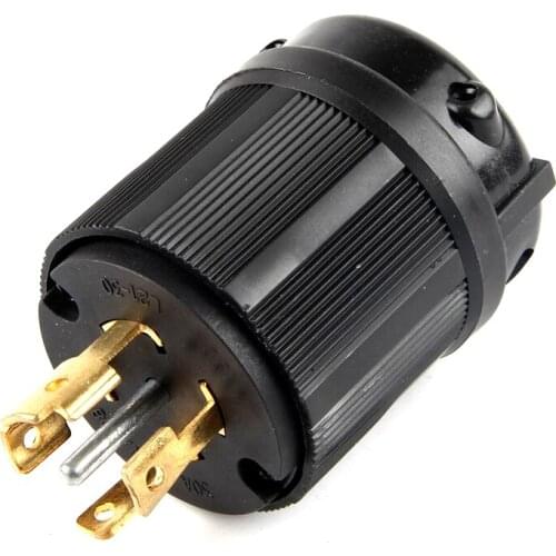Black UL 30A 120V-208V NEMA L21-30P Industry twist lock power plug 4Pole US panel Receptacle Connector Male female Wired socket