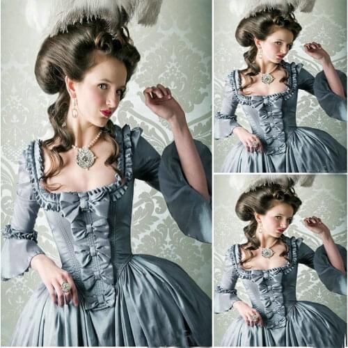 Historical Civil War Southern Belle Gown evening Dress/Victorian Lolita dresses/scarlett dress US6-26 SC-907