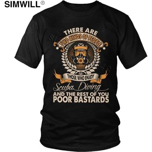 Vintage Enjoy Scuba Diving Tshirt Short Sleeved Round Neck Cotton Dive T shirt for Diver Gift Idea Graphic Tee Fashion Apparel