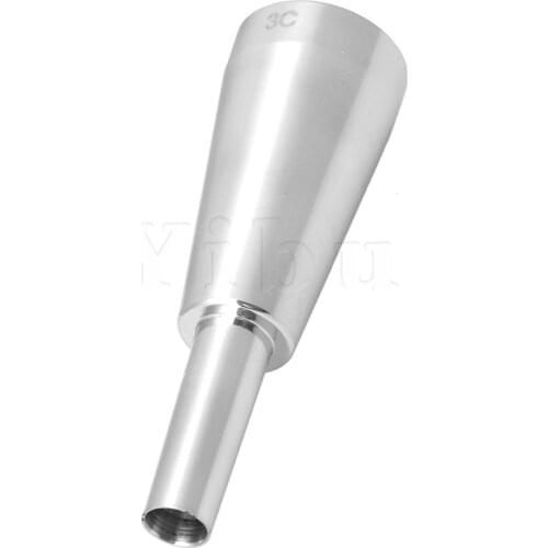 Yibuy Silver Metal 3C Trumpet Mouthpiece Trumpet Parts Musical Instrument Accessories