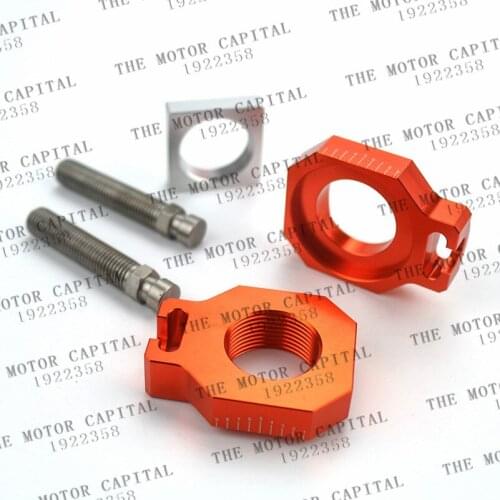 1 Pair Rear axle Slider blocks Spindle Chain Adjuster for KTM SX SXF XC XCF 450 125 250 350 360 380 dirtbike motorcycle parts