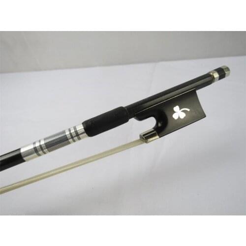 1pcs Great class plaid black Carbon fiber flower design violin bow 4/4