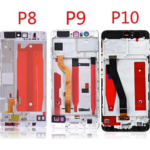 100% Tested LCD For Huawei P8 LCD Display Touch Screen Assembly Digitizer Frame For Huawei P9 Display P10 LCD Replacement