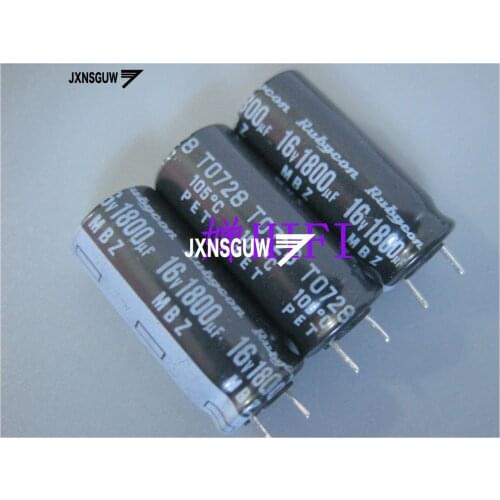 20PCS NEW RUBYCON MBZ 16V1800UF 10X23MM Brown Aluminum electrolytic capacitors 1800uF/16v 105 degrees 1800UF 16V
