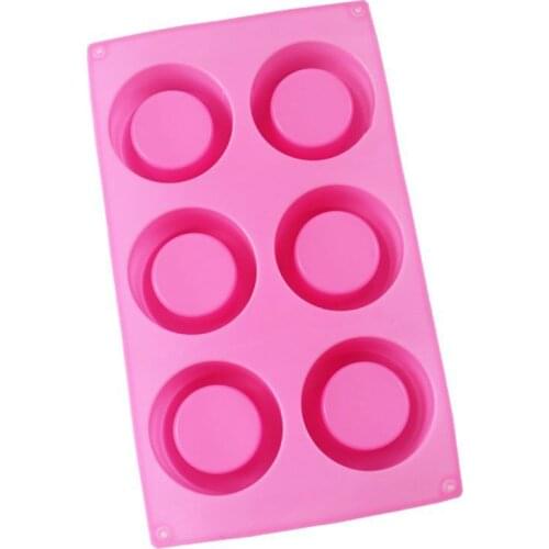 6-Cavity Handmade Resin Cups Ice Tray Round Silicone Shot Glass Bottle Mold W0YA