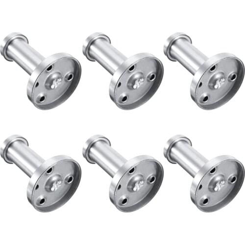 6 Pcs Stainless Steel Clothes Coat Purse Hooks Holder for Kitchen Hardware Wall Door Hangers Supplies