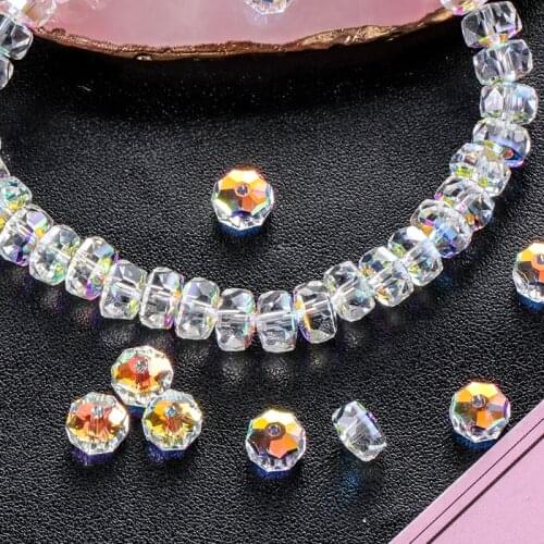 AB Color Round Shape Loose Beads Rhinestones Clothes Jewelry Making Decoration Crystal Stones Glass Hole Beads DIY Accessories