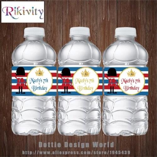 Rikivity 20Pcs Soldier Military Water Bottle Wine Champagne Labels Candy Bar Wrapper Sticker Wedding Baby Shower Birthday Decor