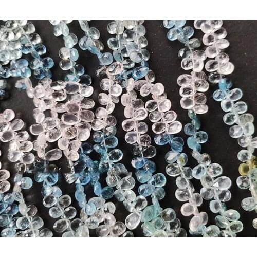 AAA loose beads morganite drop/pear faceted 6-8mm 20cm for DIY jewelry making FPPJ wholesale beads nature