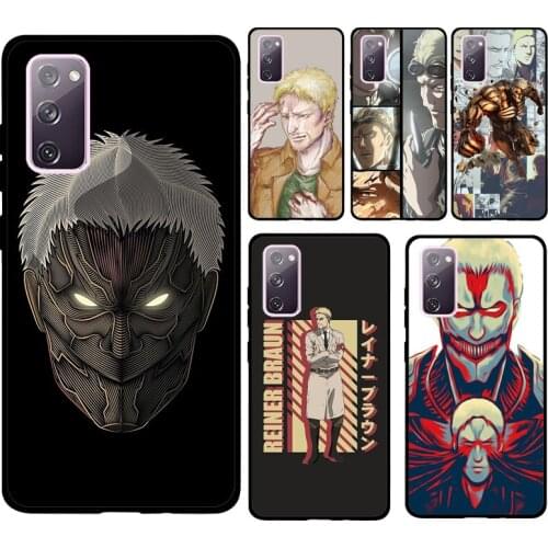 Reiner Braun Attack on Titan Soft Cover For Samsung Galaxy S10 S8 S9 Note 10 Plus S20 FE Note 20 S21 Ultra Phone Case