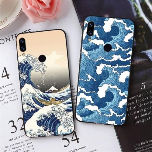 Ocean Waves Japanese Phone Case For Xiaomi Redmi note 7 8 9 pro 8T 9A 9S Mi Note 10 Lite pro
