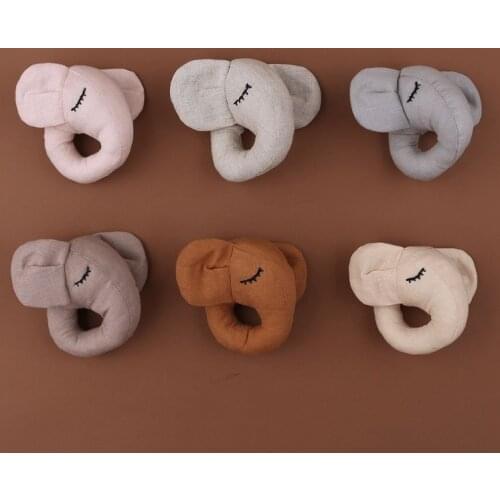 Baby Rattle Mobiles Cute Elephant Animal Hand Bell Rattle Soft Toddler Plush Toy G99C