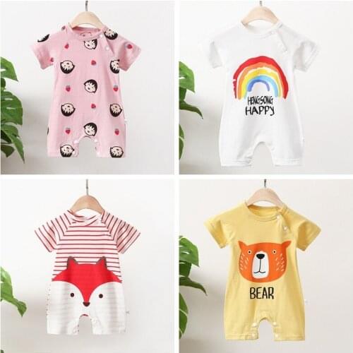 New Born Baby Clothes Summer Baby Girl And Boy Romper Cartoon Jumpsuit Baby Toddler Costume Short Sleeve Rompers Kids 0-24M