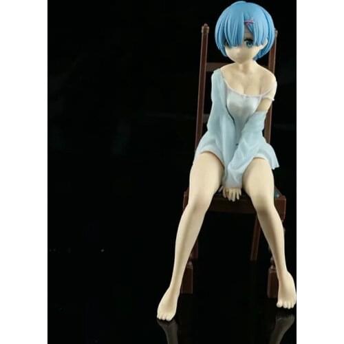 20cm Re:Life In A Different World From Zero Rem Action Figure Anime PVC Chair Pajamas Collection Model Dolls Toys for Gifts