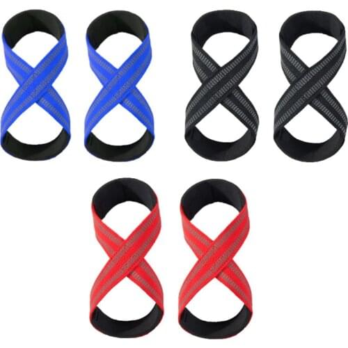 Figure 8 Weight Lifting Straps DeadLift Strap for Powerlifting Weightlifting Lifting Gym Wrist Wraps Fitness Bodybuilding