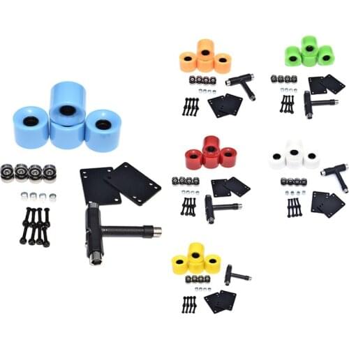 78A Longboard Skateboard Wheels 60X45 mm Wheel for Long Board Skateboard Multicolor Wearproof