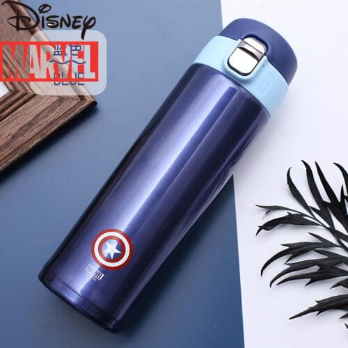 Disney Marvels Spider-Man High-capacity Student Mug Direct Drinking Buckle Boys and Girls Mug Stainless Steel