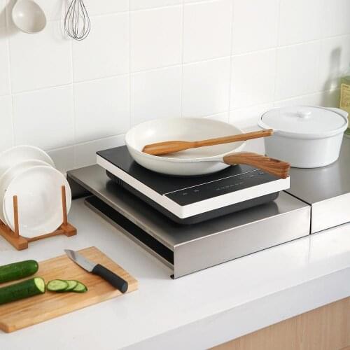 Stainless Steel Microwave Oven Induction Cooker Oven Gas Stove Countertop Storage Rack Kitchen Holder