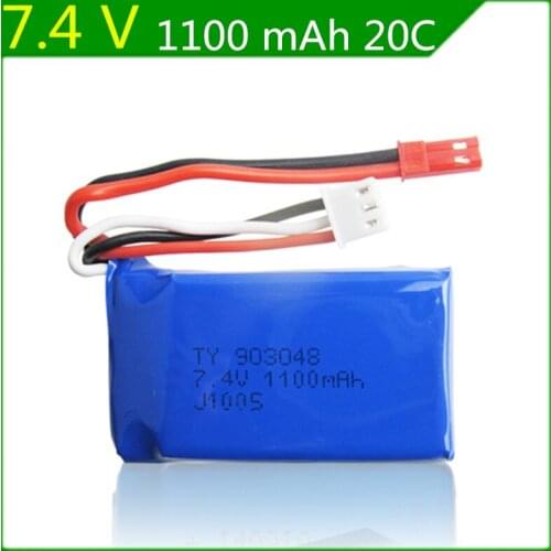 7.4V 1100mAh lithium battery For WLtoys V353 aircraft A949 A959 A969 A979 k929 remote control car accessory 903048