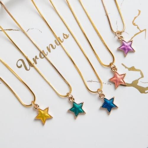 Lock Daisy Sea Star Shell Heart Shaped Pendant Womens Necklace White Blue Black Pink Colors Choker Necklaces Fashion Jewelry