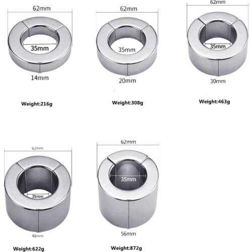 FX SS001 Metal Stainless Steel Scrotum Restraint Device Magnet Penis Penis Delay Pendant Ring Strong Magnetic