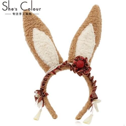 Sweet lolita headwear collection kawaii girl KC gothic lolita rabbit ear headband female cute headband hairpin